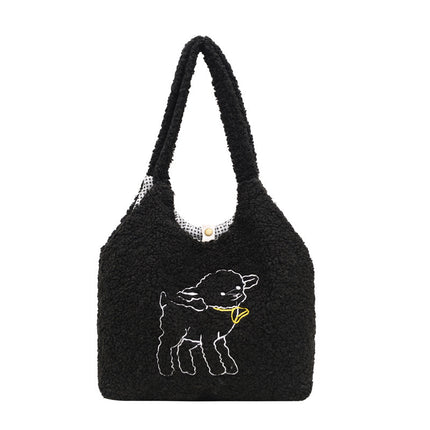 Lamb Winter Double Side Shoulder Bags