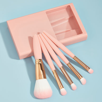 5 pcs Makeup Brushes with Mirror