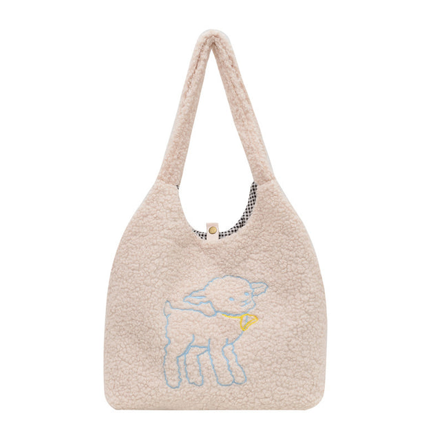 Lamb Winter Double Side Shoulder Bags