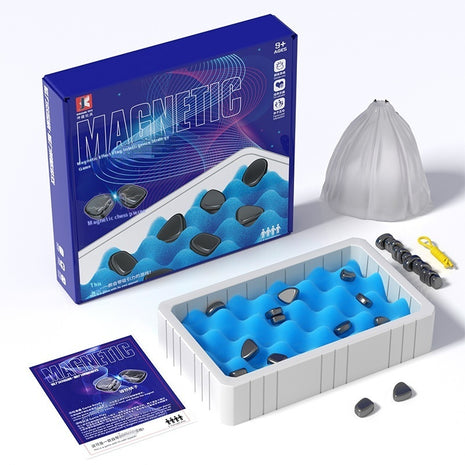 Juego de Mesa Doble de Efecto Magnético, Juguetes de Entrenamiento de Pensamiento Lógico, Ajedrez de Batalla de Succión Magnética de Ocio