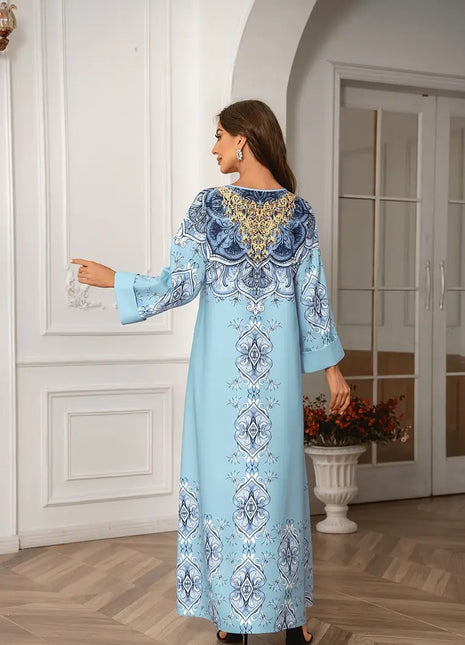 Lace Detail Long Sleeved Extra Long Dress
