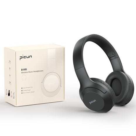 Picun B-01S Ultra-Light Foldable Wireless Headphones with 46H Playtime & Fast Charging