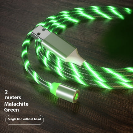 Magnetic 2-meter Cable Magnet Fast Charging Lighting Micro USB Cable LED