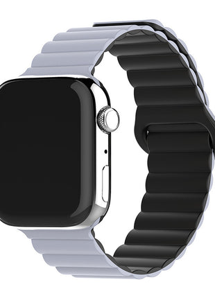 Apple Watch対応 2色シリコン磁気バックルリングバンド