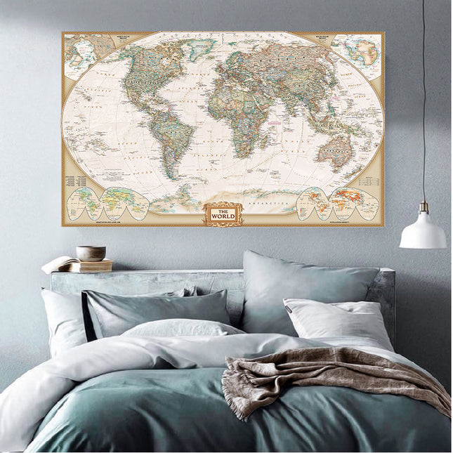 Vintage World Map 100 X 150 cm