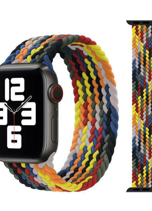 Applicable to Apple iWatch models Single Loop Nylon Braided Elastic Strap
