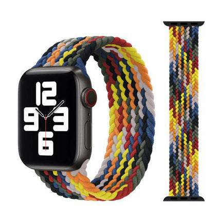 Applicable to Apple iWatch models Single Loop Nylon Braided Elastic Strap
