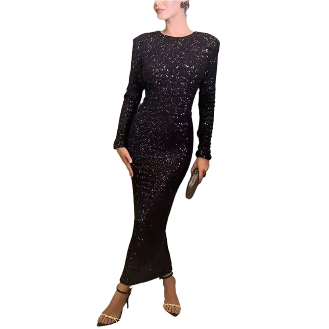 Backless Sequined Dress