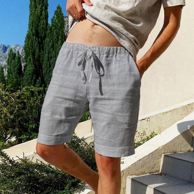 Casual Loose Cotton And Linen Shorts
