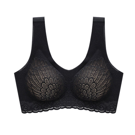 Lace Latex Wireless Sports Bra