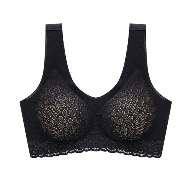 Lace Latex Wireless Sports Bra