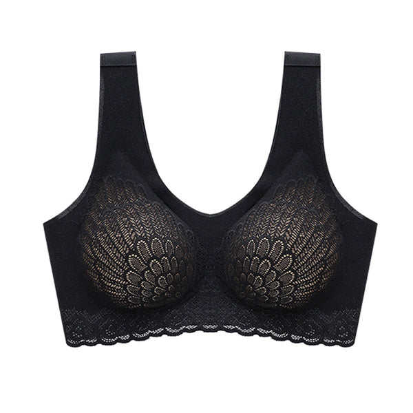 Lace Latex Wireless Sports Bra