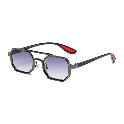 Oversized Metal Frame Sunglasses UV400