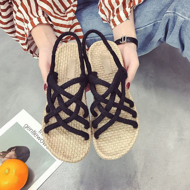 Braided Hemp Rope Sandals