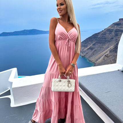 Casual V-neck With Suspenders Dress