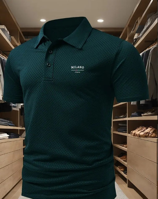 Men's Printed Short-sleeved Lapel Shirt Polo