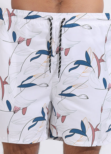 Bermudas de playa con estampado de bambú helecho
