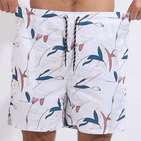 Bermudas de playa con estampado de bambú helecho