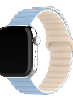 Apple Watch対応 2色シリコン磁気バックルリングバンド