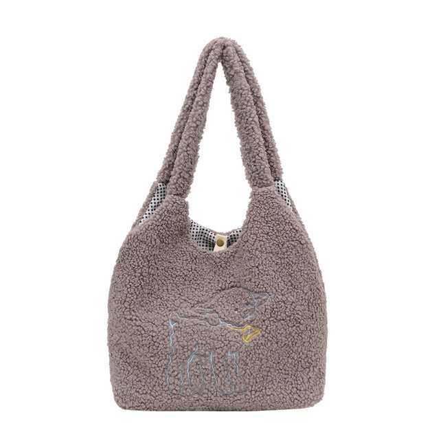 Lamb Winter Double Side Shoulder Bags