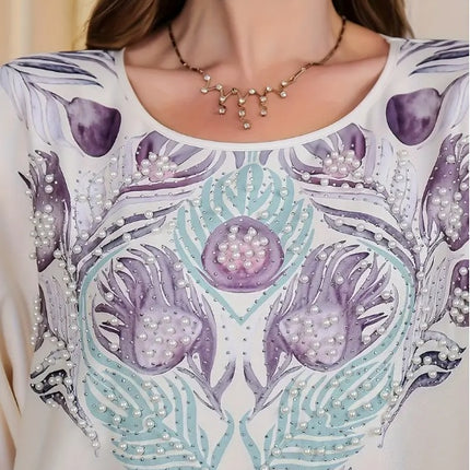 Elegant Floral Long Sleeve Dress