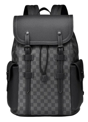 Curved Shoulder Strap Business Travel Backpack | Large Capacity Casual PVC Backpack