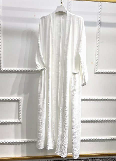 Abaya Elegante con Cordones Decorativos