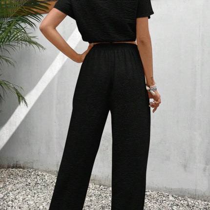 Earthy Clothes Casual Top Loose Pants Two Piece Suit Set