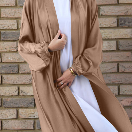 Bubble Satin Cardigan Abaya