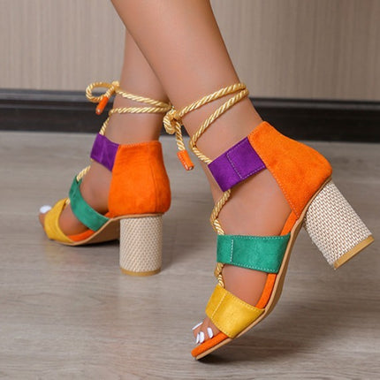 Chunky Strap High Heels