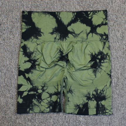 Tie-dye Quick-drying High-waisted Hip-lifting Short
