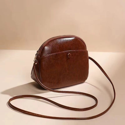 Brown Leather Shoulder Bag