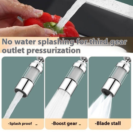 Strawberry being washed with water from a faucet, followed by three different pressure settings of the faucet.