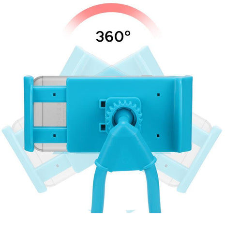 Blue 360-degree camera mount on a white background