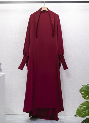Casual Loose Abaya with Headscarf