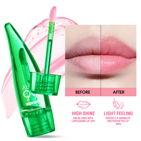 Brillo de labios que cambia de color con aloe vera | Brillo de labios hidratante sensible a la temperatura | Tinte de labios hidratante personalizado
