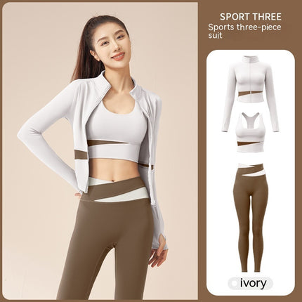 Jacket, Trousers and Bra Sport & Yoga Set