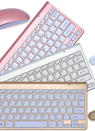 2.4Gワイヤレスキーボードとマウス ポータブルミニキーボードマウスコンボセット ノートパソコン、Mac、デスクトップPC、スマートテレビ、PS4用