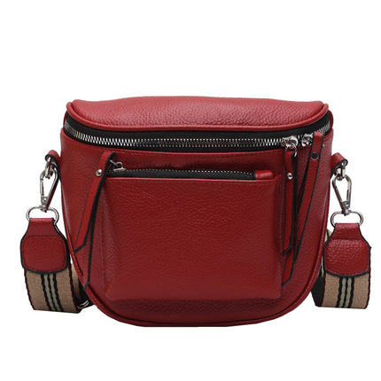 Soft Leather Saddle Crossbody Bag