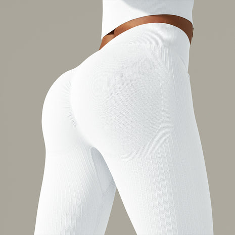 Pantalones de yoga a rayas, ajustados y de talle alto
