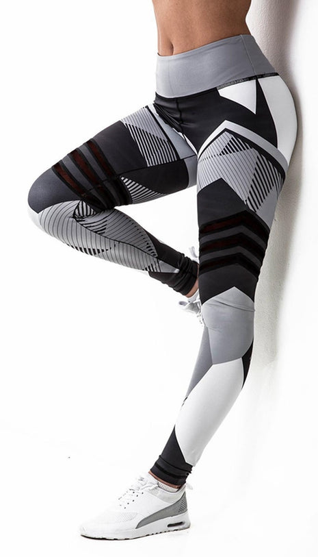 Mallas de compresión reflectantes Pantalones de yoga de secado rápido