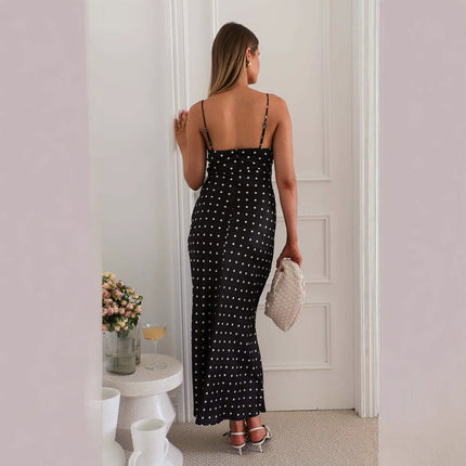 Sleeveless Sling Neckline Lace Slim Fit Dress