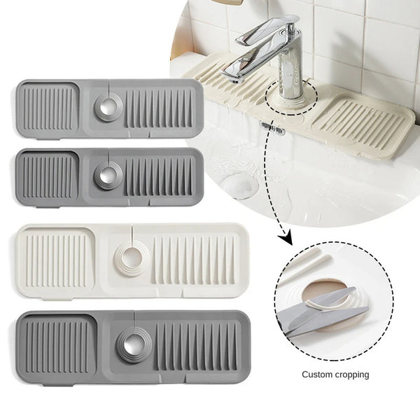 Faucet Silicone Mat Anti-splash with Drain