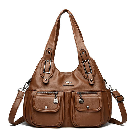 Solid Color Crossbody Handbag