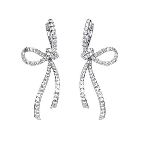 French Style Full Zirconium Bow Ear Clip