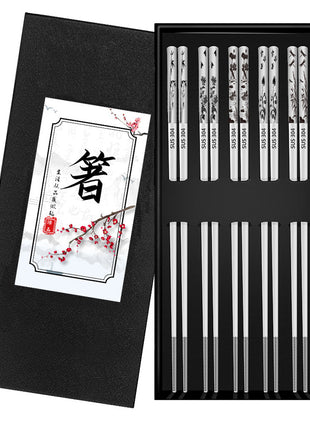 304 Stainless Steel Chopsticks Square Sets