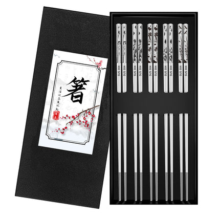 304 Stainless Steel Chopsticks Square Sets