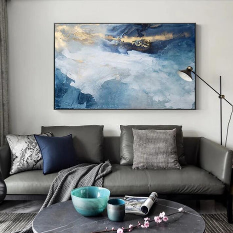 Río Azul Dorado - 60x100 cm