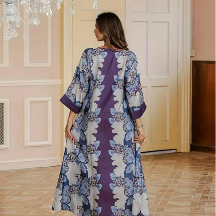 Elegant Floral Long Sleeve Dress