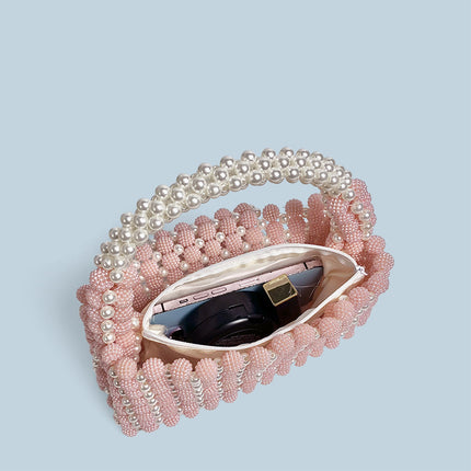 Waxberry Pearl Ball Handmade Beaded Handbag